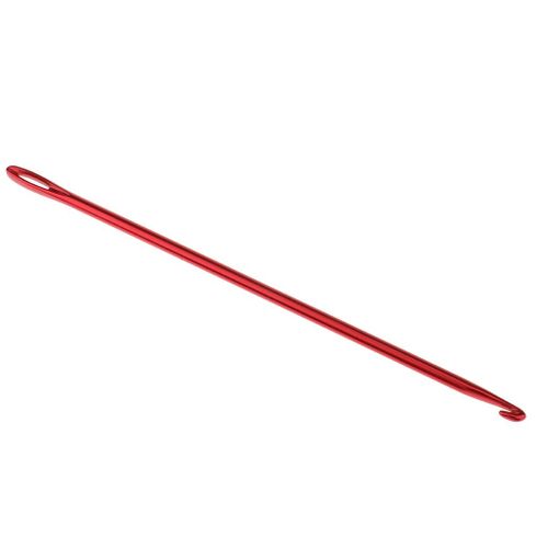 4mm Red Afghan Tunisian Aluminium Crochet Hook 4 mm Red Yellow Random