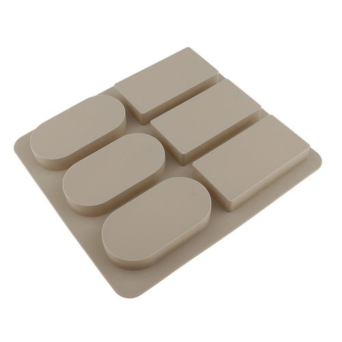 6Cavity Silicone Wax Tablet Mold Wax Soap Candle Mould Rectangle