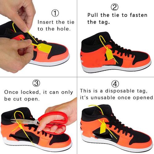 100pcs Custom Plastic Brand Tag Security Seals Personalized Cable Label For Garment Logistics Truck 250mm 9.8 