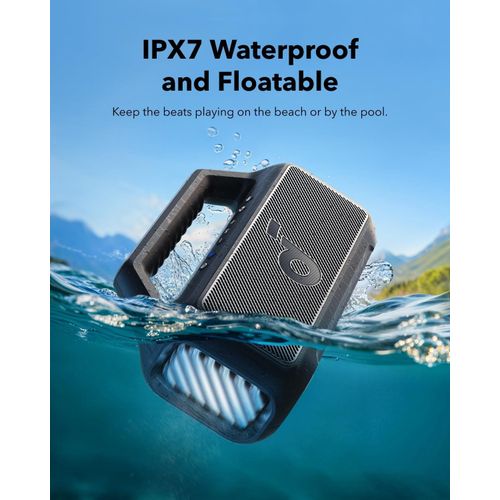 Anker Soundcore Bluetooth Speaker & Soundcore Boom 2 Outdoor Speaker, 80W, Subwoofer, BassUp 2.0, 24H Playtime, IPX7 Waterproof, Floatable, RGB Lights, USB-C, Custom EQ, Bluetooth 5.3