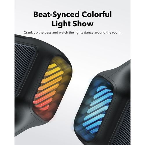 Anker Soundcore Bluetooth Speaker & Soundcore Boom 2 Outdoor Speaker, 80W, Subwoofer, BassUp 2.0, 24H Playtime, IPX7 Waterproof, Floatable, RGB Lights, USB-C, Custom EQ, Bluetooth 5.3