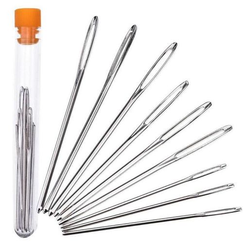 9 Pcs Large Eye Blunt Sewing Cross Stitch Knitting Needle Handmade Embroidery Thread Needle Household Sewing Accessories