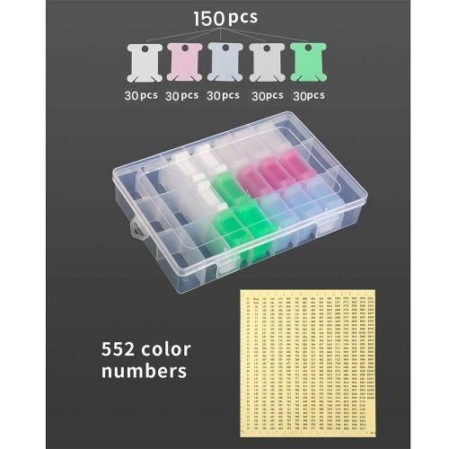 915 Generation 152Pcs Accessories Including Embroidery Thread Bobbins Organizer Box and Floss Number Sticker