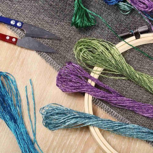 915 Generation 19Pcs Metallic Embroidery Skein Threads MultiColor Embroide