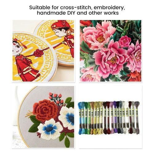 915 Generation 19Pcs Metallic Embroidery Skein Threads MultiColor Embroide