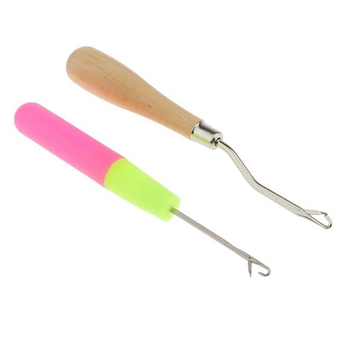 2 Pieces Latch Crochet Hair Hook Tools For Carpet Making