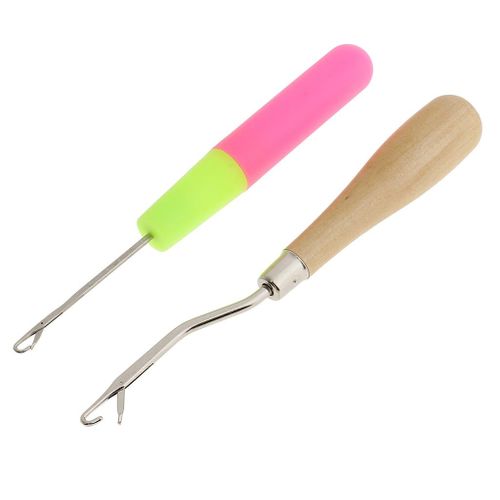 2 Pieces Latch Crochet Hair Hook Tools For Carpet Making
