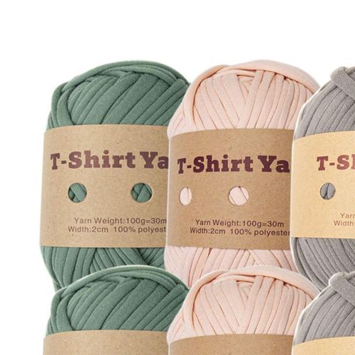 6 Pieces T Shirt Yarn Crocheting Tube Giant Yarn For Style