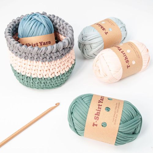 6 Pieces T Shirt Yarn Crocheting Tube Giant Yarn For Style