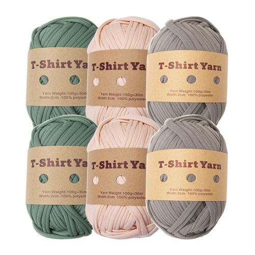 6 Pieces T Shirt Yarn Crocheting Tube Giant Yarn For Style
