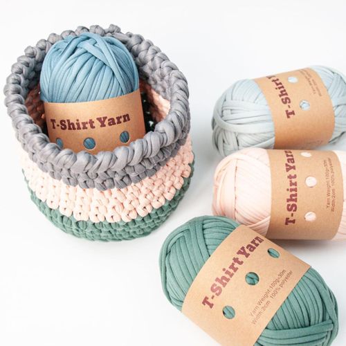 6 Pieces T Shirt Yarn Crocheting Tube Giant Yarn For Style