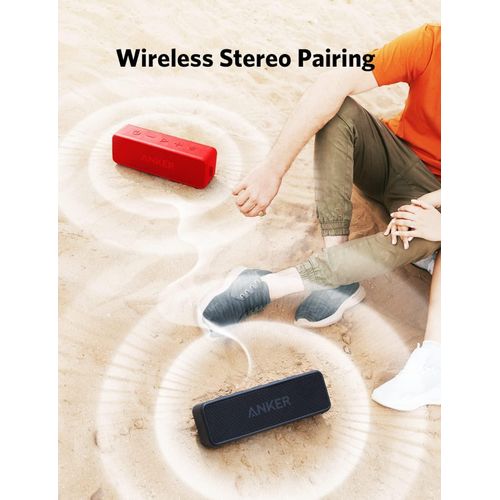 Anker Soundcore 2 Portable Bluetooth Speaker With Better Bass, 24-Hour Playtime, 66Ft Bluetooth Range, Ipx5 Water Resistance & Built-In Mic - black
