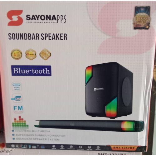 High Efficient Surround Sound bar Speaker With Clear Sound And Deep Bass-Black