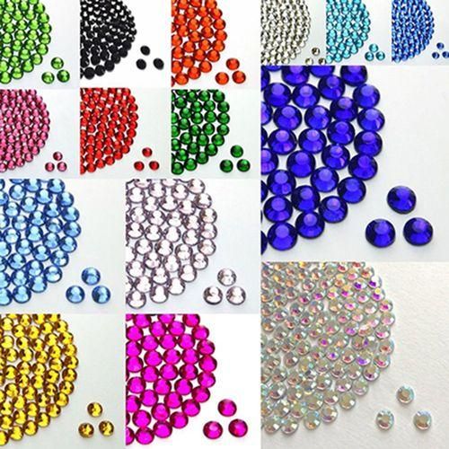 2000Pcs Flat Back Resin Rhinestones DIY Phone CaseWhite