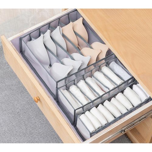 Foldable Underwear Organizer Panties Bra Socks Drawer Gray 7 Gripes