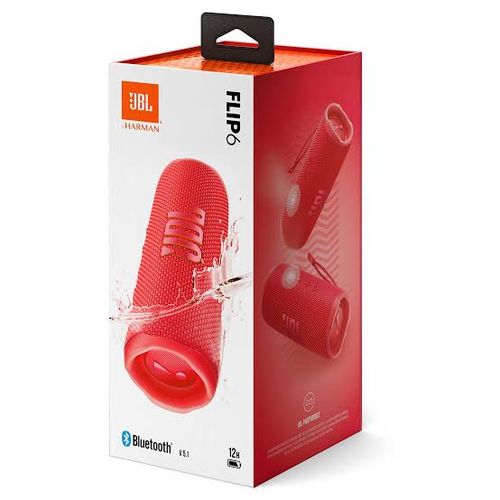 Jbl Flip 6 Portable Waterproof Bluetooth Speaker Red
