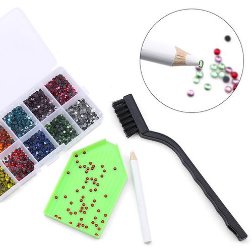 Hot Fix Rhinestones Set Eu/ Plug Hotfix Applicator 7 Tips -On Crystal Glass Rhinestone Strass For Garment Decorations