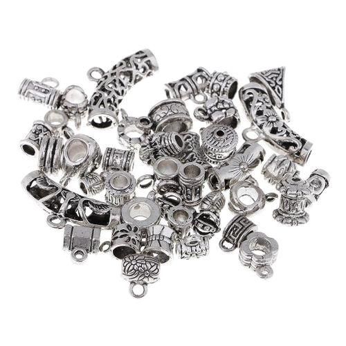 40 Pcs Vintage Bail Bead Charms DIY Necklace Bracelet NO5119