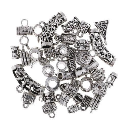 40 Pcs Vintage Bail Bead Charms DIY Necklace Bracelet NO5119