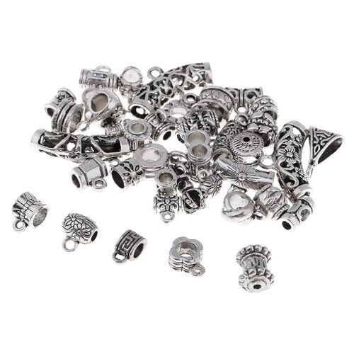 40 Pcs Vintage Bail Bead Charms DIY Necklace Bracelet NO5119