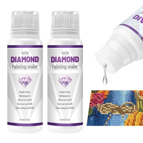 120ml Diamond Painting Sealer 5d Diamond Painting Transparent Art Glue Permanent Hold Shine Effect Fixed Wallpaper Adhesive