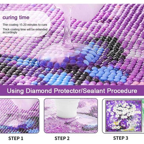 120ml Diamond Painting Sealer 5d Diamond Painting Transparent Art Glue Permanent Hold Shine Effect Fixed Wallpaper Adhesive