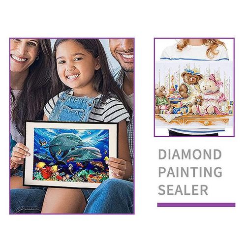 120ml Diamond Painting Sealer 5d Diamond Painting Transparent Art Glue Permanent Hold Shine Effect Fixed Wallpaper Adhesive