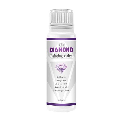 120ml Diamond Painting Sealer 5d Diamond Painting Transparent Art Glue Permanent Hold Shine Effect Fixed Wallpaper Adhesive