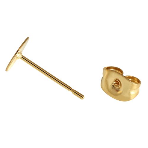 25 Pair Of Stainless Steel Stud Earring Posts Blank Pad