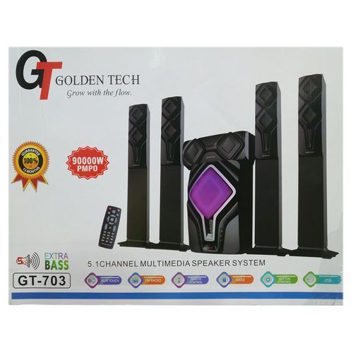 Golden Tech 5.1 Channel Multimedia System/Sub-woofer - Black