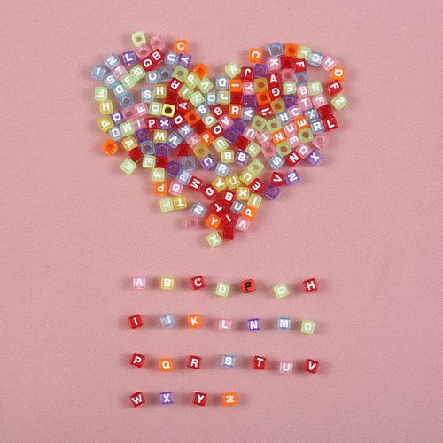 Bead Bracelet Making Kit with Mixed Color Animal Fruit Flower Letter Beads for Jewelry Making Handmade DIY Bracelet Necklace NO5114