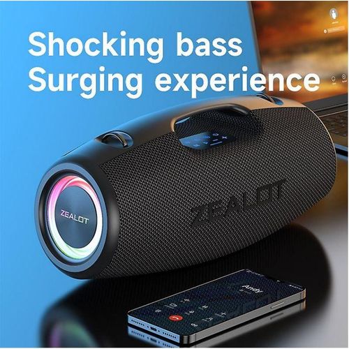 Zealot High Power Portable Bluetooth Speaker Outdoor Wireless Heavy Bass Stereo Subwoofer
