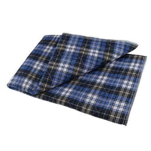 Reusable Underpad Absorbent Bedwetting Bedpad Bed 80x90cm Blue Grid