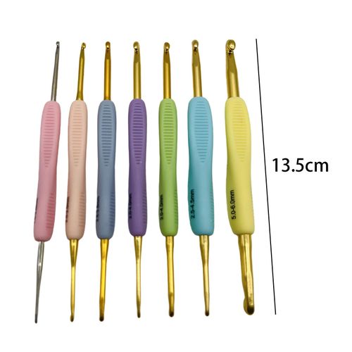 7Pcs/Set Crochet Hooks Set DIY Wooden Knitting  Double
