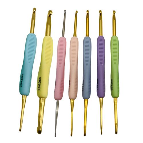 7Pcs/Set Crochet Hooks Set DIY Wooden Knitting  Double