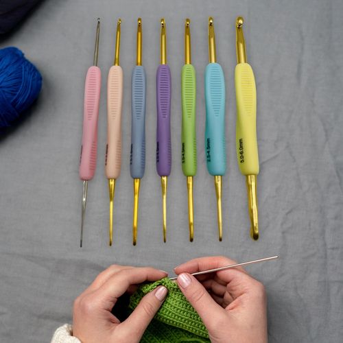 7Pcs/Set Crochet Hooks Set DIY Wooden Knitting  Double