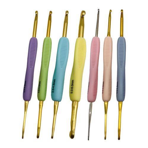 7Pcs/Set Crochet Hooks Set DIY Wooden Knitting  Double