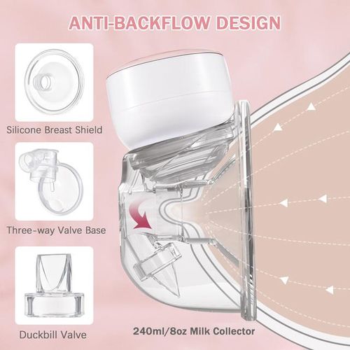 YOUHA Double Wearable Breast Pump + 10pcs Milk Storage Bags Hands Free Electric Breast Pump 24mm/28mm Breast Shield 240ml