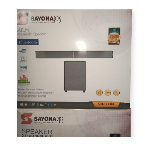 Sayonapps Multimedia Superbass Soundbar Subwoofer 2.1Ch- Black
