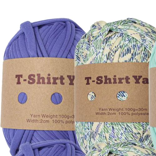 6 Pieces T Shirt Yarn Washable Weaving Thread Yarn  A