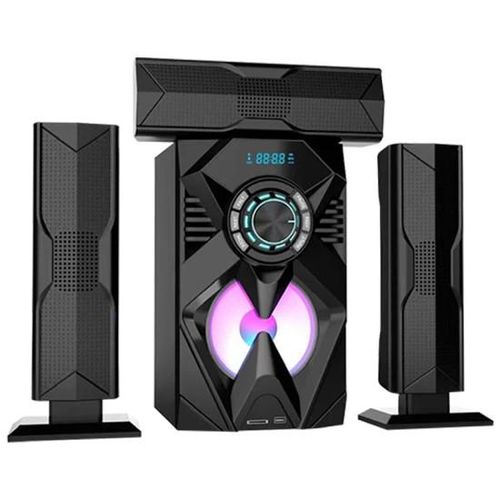 3.1 Multimedia Speaker Subwoofer  System With Remote And Bluetooth Function-Black
