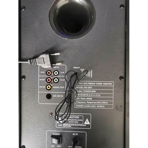 Global Star Home Theater Speaker System 3.1 Hifi Enabled - Black