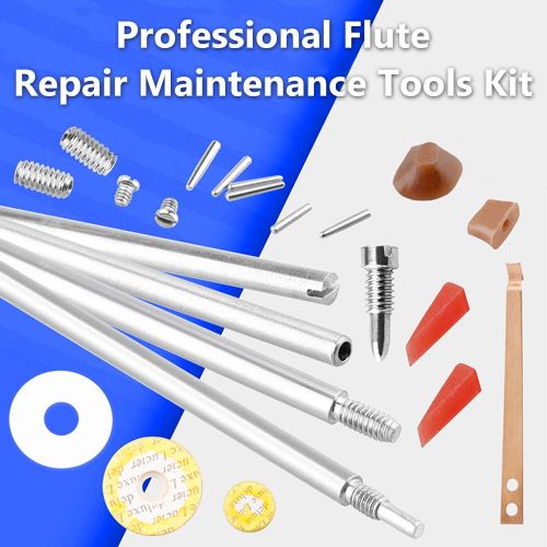 Professional Flute Repair Maintenance Tool Kit Shafts+Screws+Gaskets+Pads+Dowels+Reed Musical Instrument Accessories NO5116