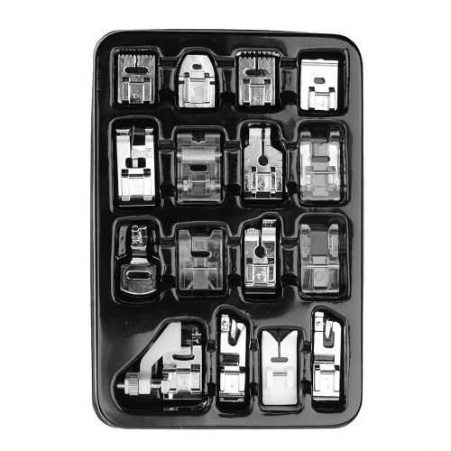 Sewing Machine Presser Feet Set 16PCS Professional Sewing Crafting Presser Foot Feet for Janome Brother Singer Sewing Machine Parts & Accessories Blind Stitch Darning Presser Feet Kit NO5116