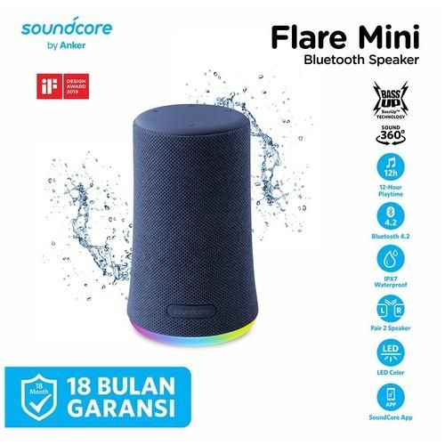 Anker Soundcore Flare Mini Bluetooth Speaker - Blue