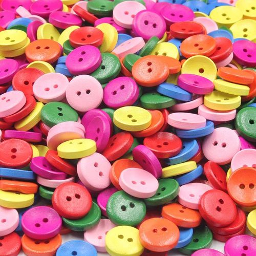25pcs 15-25mm 2-Hole Multicolor Wooden Decorative Buttons Suitable For Sewing Clip Arts And Crafts Diy Handmade Decoration