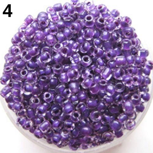 500Pcs 2mm Round Glass Seed Beads For DIYDark Purple