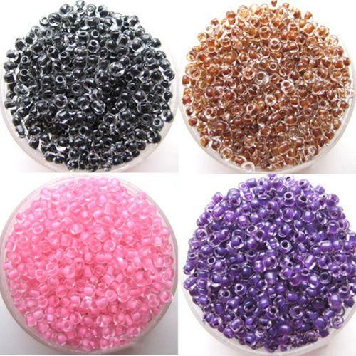 500Pcs 2mm Round Glass Seed Beads For DIYDark Purple
