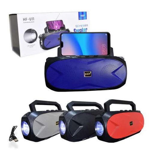 Hf Bluetooth Speaker Inbuilt Torch Phone Call Control-Black, Color May Vary