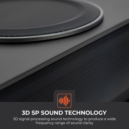 Geepas Powerful Bass Portable Sound Bar System,LED Display,Deep Bass with Mobile,TV,Tablet PC,Laptop,Computer & More-Black